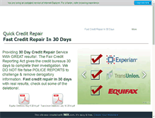 Tablet Screenshot of 30daycreditrepair.info